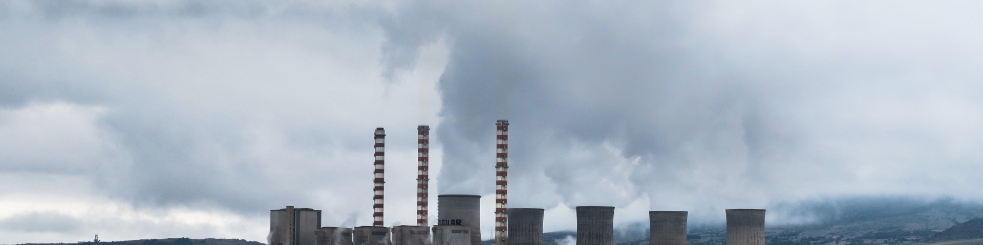 Industrial power plant skyline